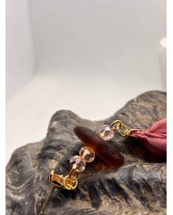 PENDIENTES ARTESANOS DE CRISTAL MARINO