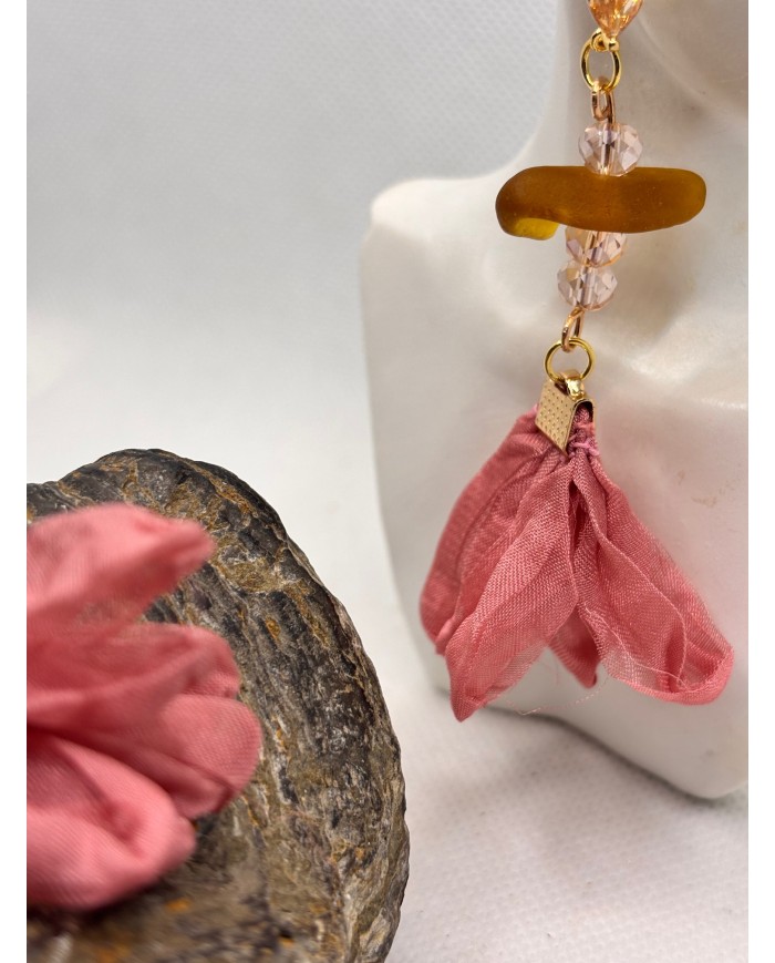 PENDIENTES ARTESANOS DE CRISTAL MARINO