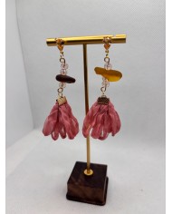 PENDIENTES ARTESANOS DE CRISTAL MARINO