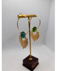 PENDIENTES ARTESANOS DE CRISTAL MARINO