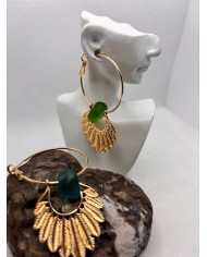 PENDIENTES ARTESANOS DE CRISTAL MARINO