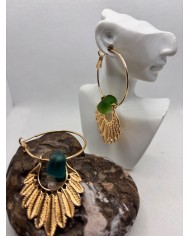 PENDIENTES ARTESANOS DE CRISTAL MARINO