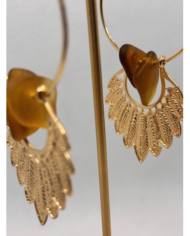 PENDIENTES ARTESANOS DE CRISTAL MARINO