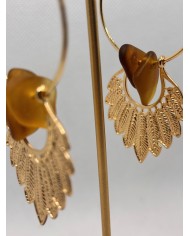 PENDIENTES ARTESANOS DE CRISTAL MARINO