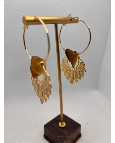 PENDIENTES ARTESANOS DE CRISTAL MARINO