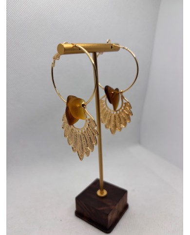 PENDIENTES ARTESANOS DE CRISTAL MARINO