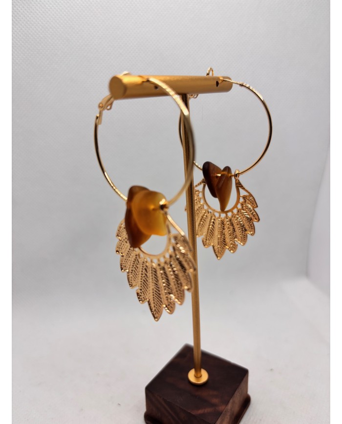 PENDIENTES ARTESANOS DE CRISTAL MARINO