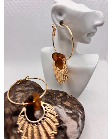 PENDIENTES ARTESANOS DE CRISTAL MARINO