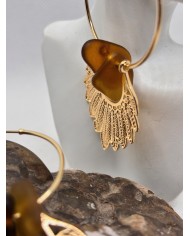 PENDIENTES ARTESANOS DE CRISTAL MARINO