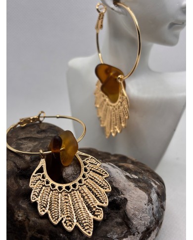 PENDIENTES ARTESANOS DE CRISTAL MARINO