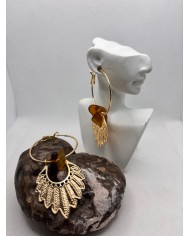 PENDIENTES ARTESANOS DE CRISTAL MARINO