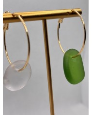 PENDIENTES ARTESANOS DE CRISTAL MARINO