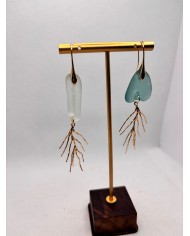 PENDIENTES ARTESANOS DE CRISTAL MARINO