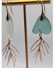 PENDIENTES ARTESANOS DE CRISTAL MARINO