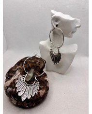 PENDIENTES ARTESANOS DE CRISTAL MARINO