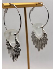 PENDIENTES ARTESANOS DE CRISTAL MARINO