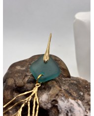 PENDIENTES ARTESANOS DE CRISTAL MARINO