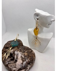 PENDIENTES ARTESANOS DE CRISTAL MARINO