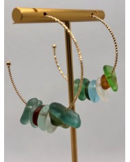 PENDIENTES ARTESANOS DE CRISTAL MARINO