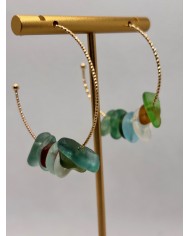 PENDIENTES ARTESANOS DE CRISTAL MARINO