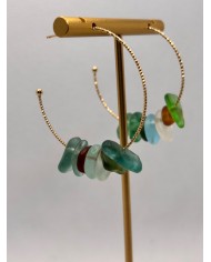 PENDIENTES ARTESANOS DE CRISTAL MARINO