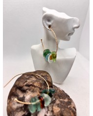 PENDIENTES ARTESANOS DE CRISTAL MARINO