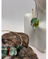 PENDIENTES ARTESANOS DE CRISTAL MARINO