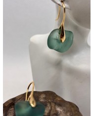 PENDIENTES ARTESANOS DE CRISTAL MARINO