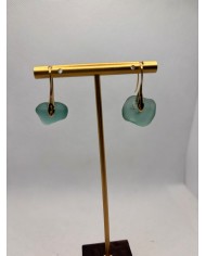 PENDIENTES ARTESANOS DE CRISTAL MARINO