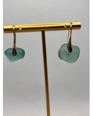 PENDIENTES ARTESANOS DE CRISTAL MARINO