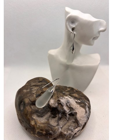 PENDIENTES ARTESANOS DE CRISTAL MARINO