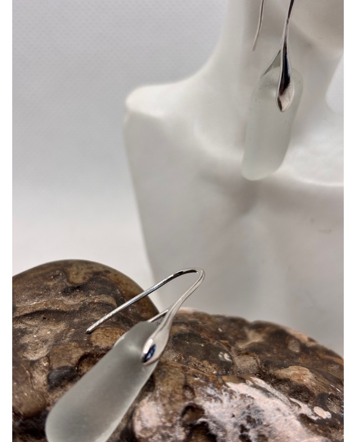 PENDIENTES ARTESANOS DE CRISTAL MARINO