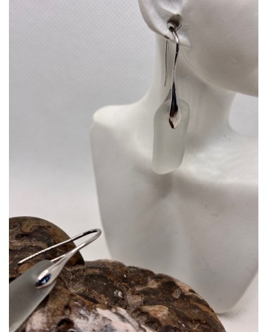 PENDIENTES ARTESANOS DE CRISTAL MARINO