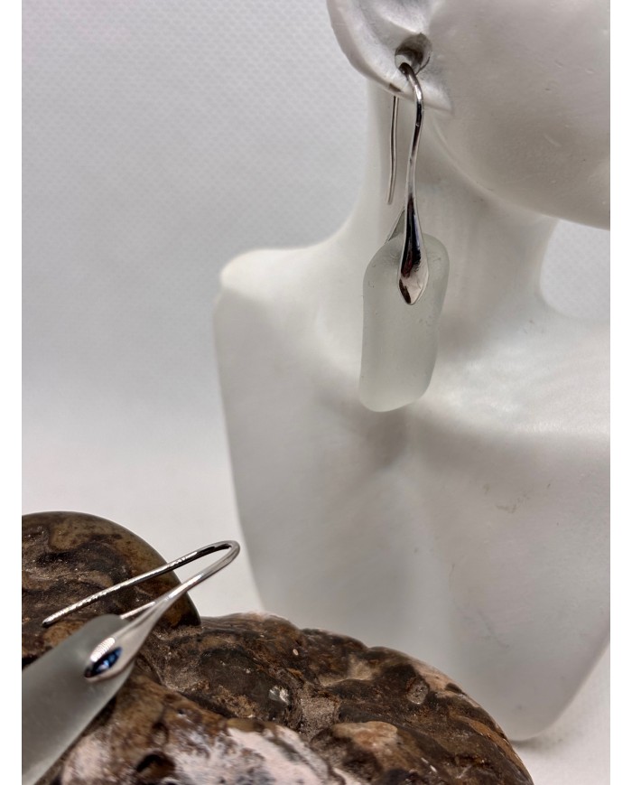 PENDIENTES ARTESANOS DE CRISTAL MARINO