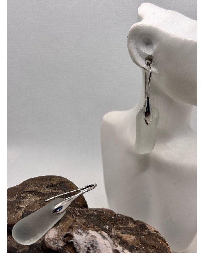 PENDIENTES ARTESANOS DE CRISTAL MARINO