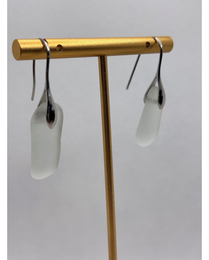 PENDIENTES ARTESANOS DE CRISTAL MARINO