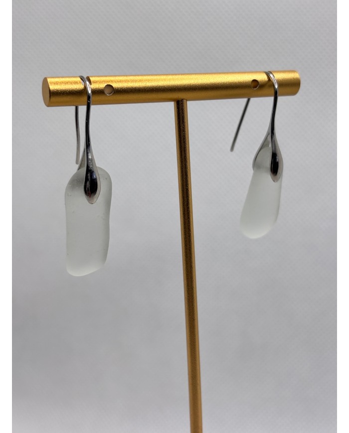 PENDIENTES ARTESANOS DE CRISTAL MARINO