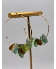 PENDIENTES ARTESANOS DE CRISTAL MARINO