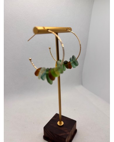 PENDIENTES ARTESANOS DE CRISTAL MARINO