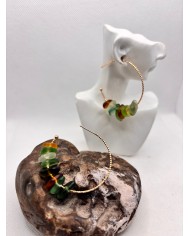 PENDIENTES ARTESANOS DE CRISTAL MARINO