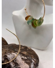 PENDIENTES ARTESANOS DE CRISTAL MARINO