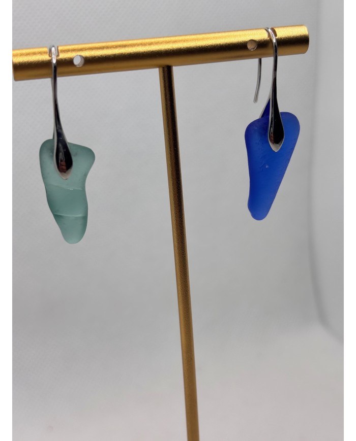 PENDIENTES DE CRISTAL MARINO o lágrimas de sirena