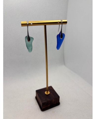 PENDIENTES DE CRISTAL MARINO o lágrimas de sirena