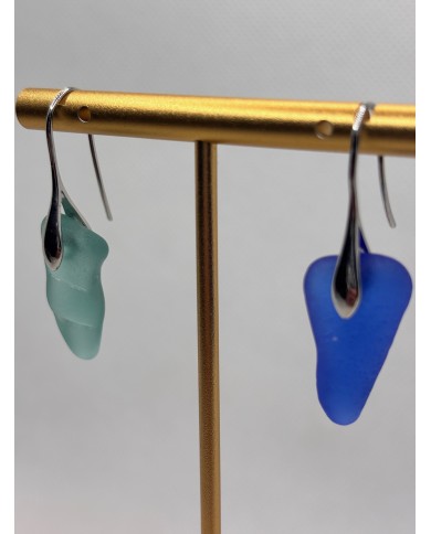 PENDIENTES DE CRISTAL MARINO o lágrimas de sirena