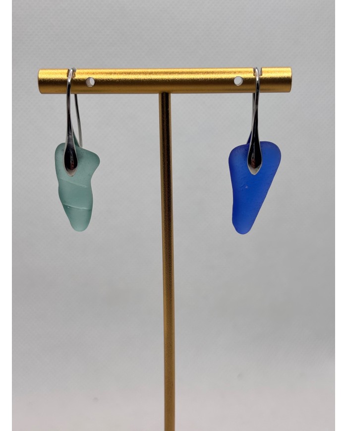 PENDIENTES DE CRISTAL MARINO o lágrimas de sirena