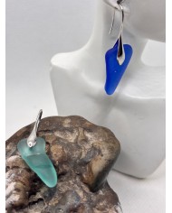 PENDIENTES DE CRISTAL MARINO o lágrimas de sirena