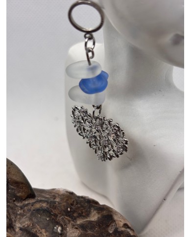 PENDIENTES DE CRISTAL MARINO ARTESANOS
