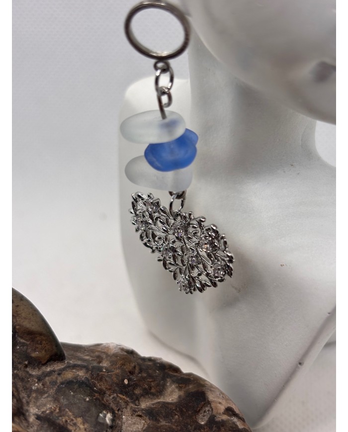 PENDIENTES DE CRISTAL MARINO ARTESANOS