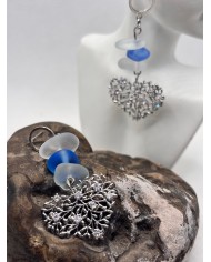 PENDIENTES DE CRISTAL MARINO ARTESANOS