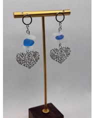 PENDIENTES DE CRISTAL MARINO ARTESANOS